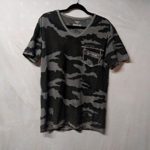 Sexy Army camouflage v neck